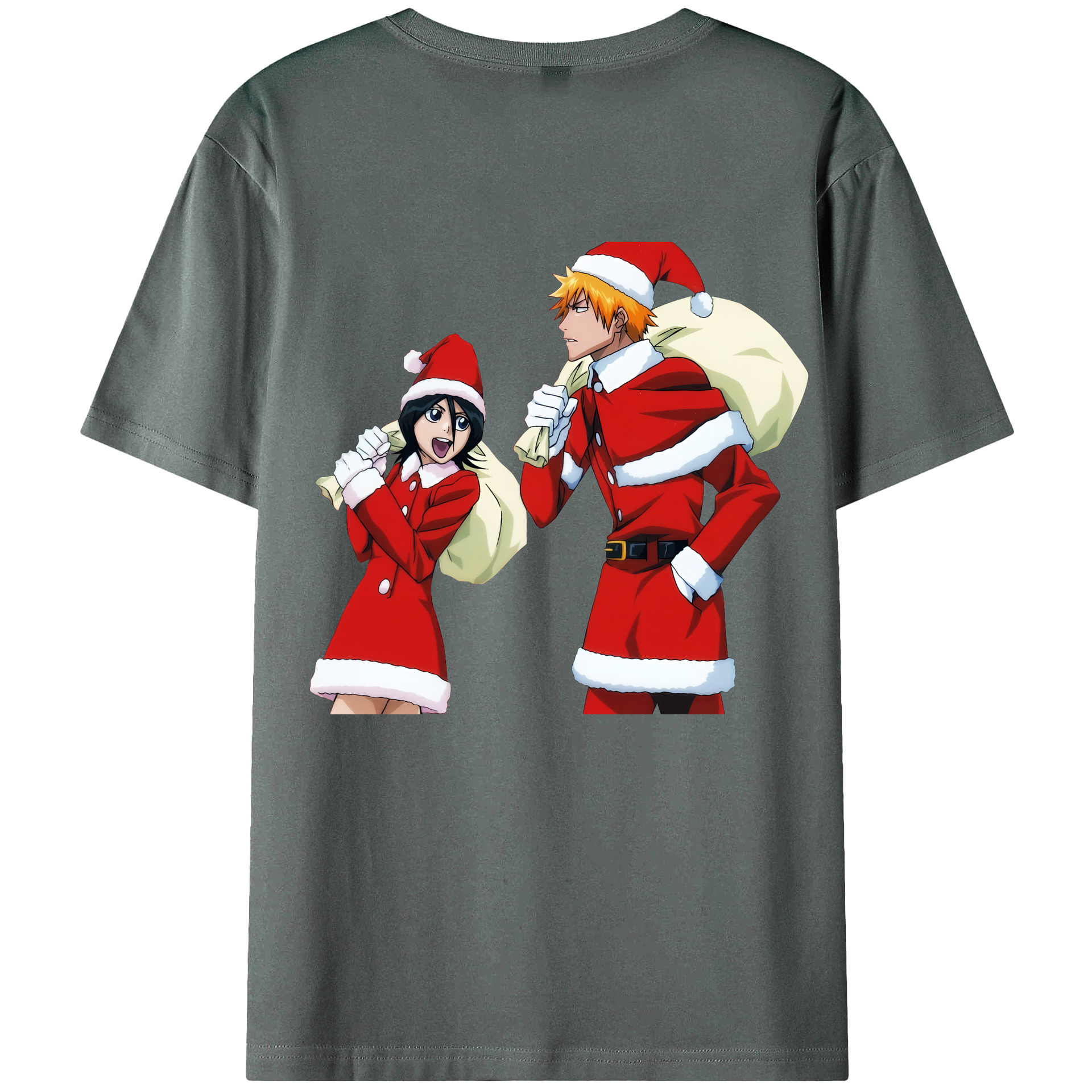 （画像用） ブリーチ 朽木ルキア BLEACH Kuchiki Rukia 綿100％ メンズ半袖Tシャツ（バックプリント） 通気性
